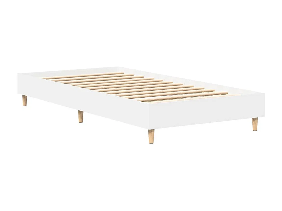 Estructura de cama sin colchón madera blanca 75x190 cm