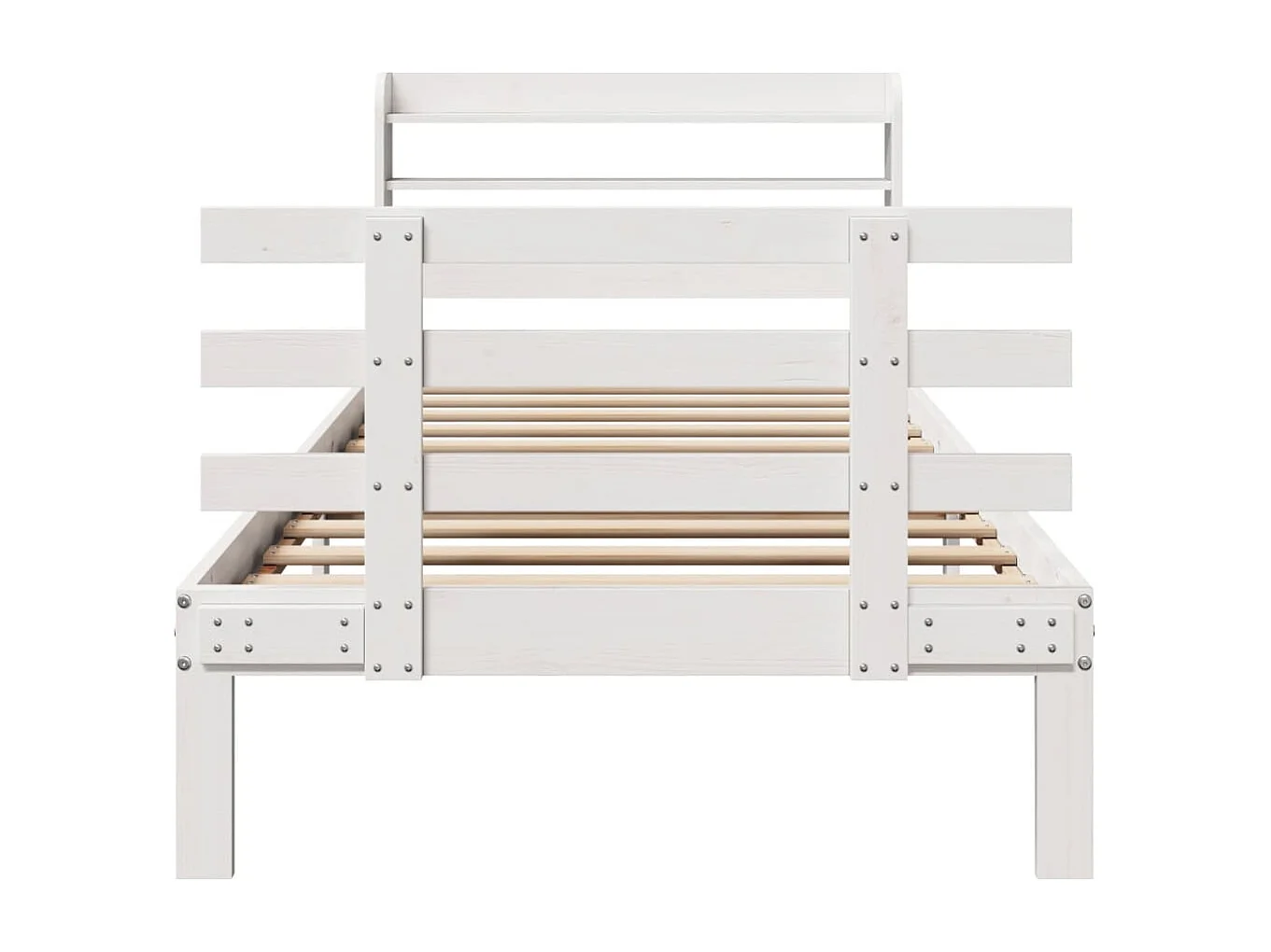 Estrutura cama com cabeceira 75x190 cm pinho maciço