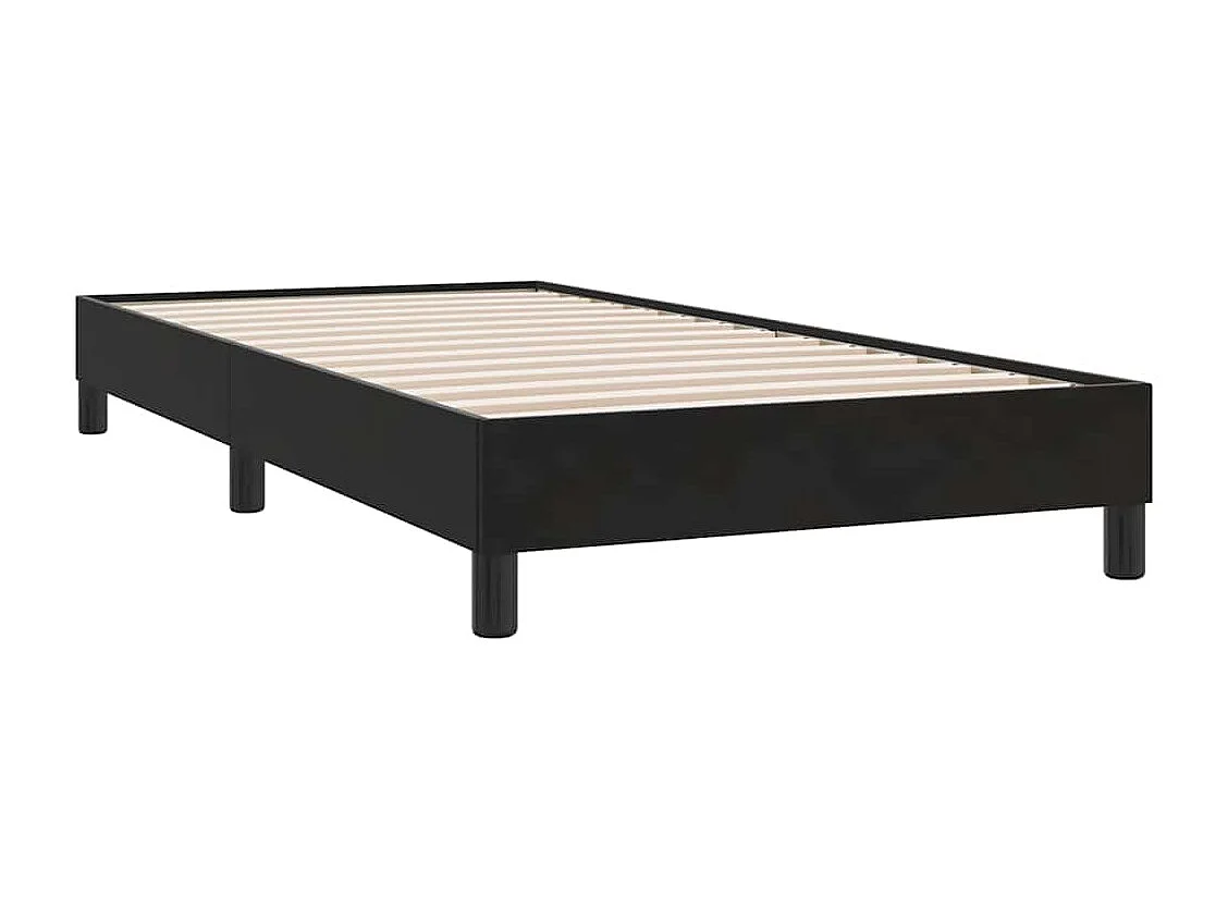Boxspring zonder matras fluweel zwart 90x210 cm
