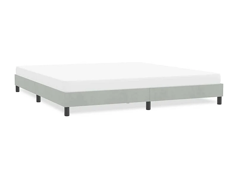 Estructura de cama sin colchón terciopelo gris claro 180x220 cm