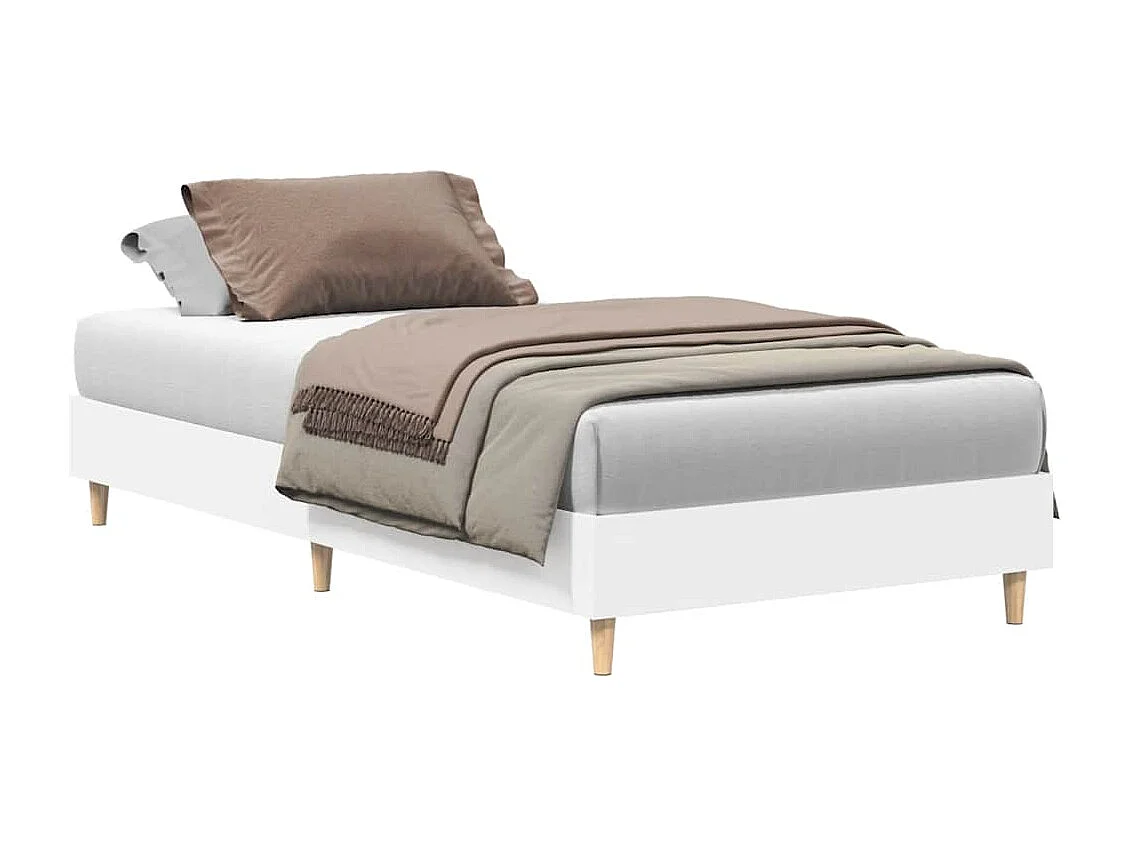Estructura de cama sin colchón madera blanca 90x200 cm