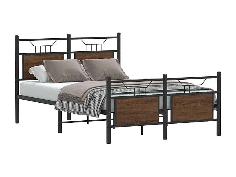 Bedframe zonder matras bewerkt hout bruin eikenkleur 120x200 cm