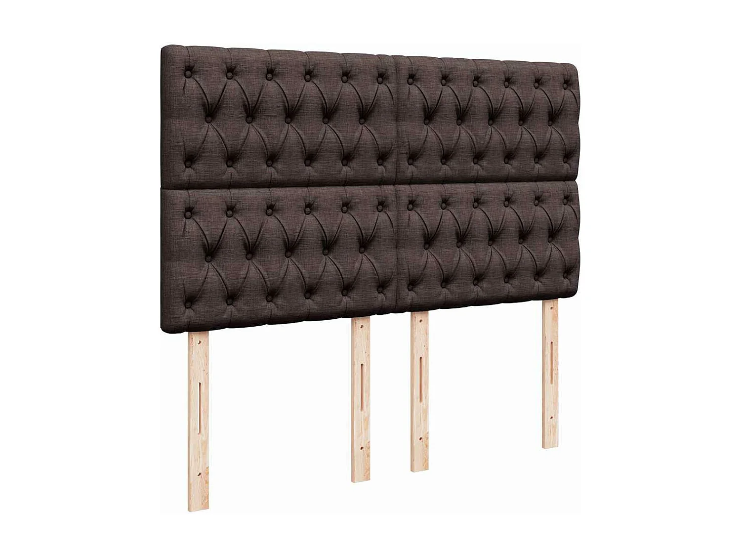 Estructura cama otomana colchón tela marrón oscuro 140x190cm