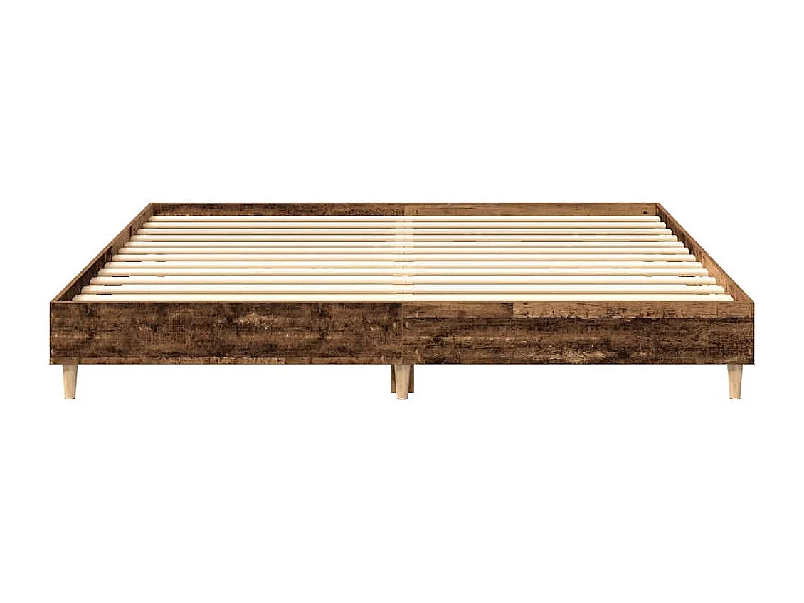 Cadre de lit sans matelas vieux bois 200x200 cm bois ingénierie
