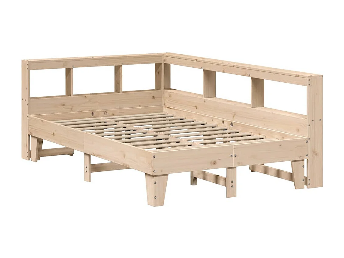 Cama com estante sem colchão 120x190 cm pinho maciço