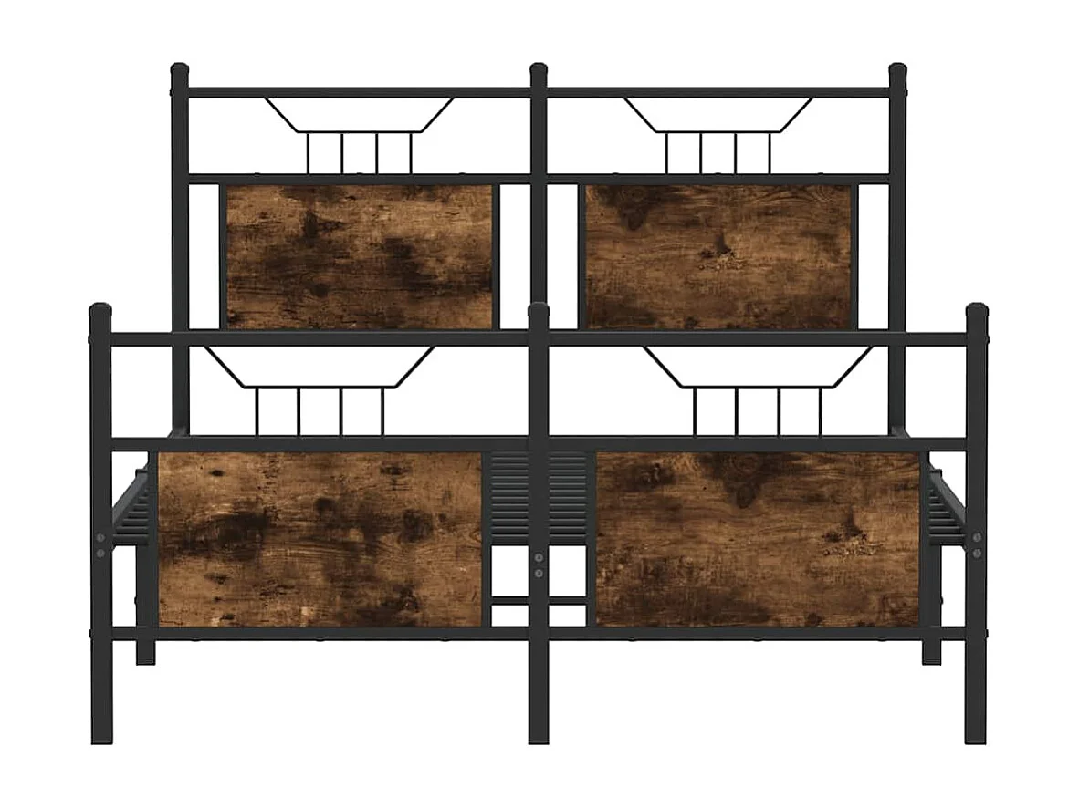 Cadre de lit sans matelas chêne fumé 120x200 cm bois ingénierie