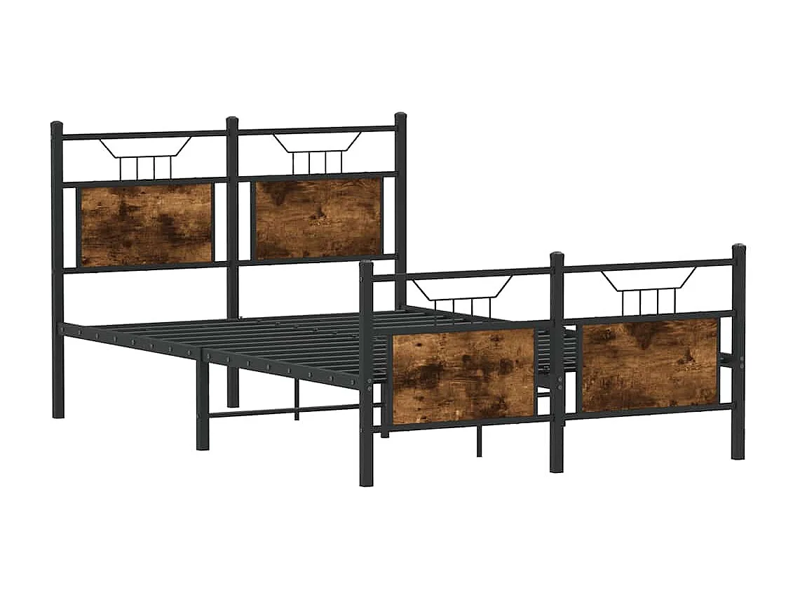 Bedframe zonder matras hout gerookt eikenkleurig 120x200 cm