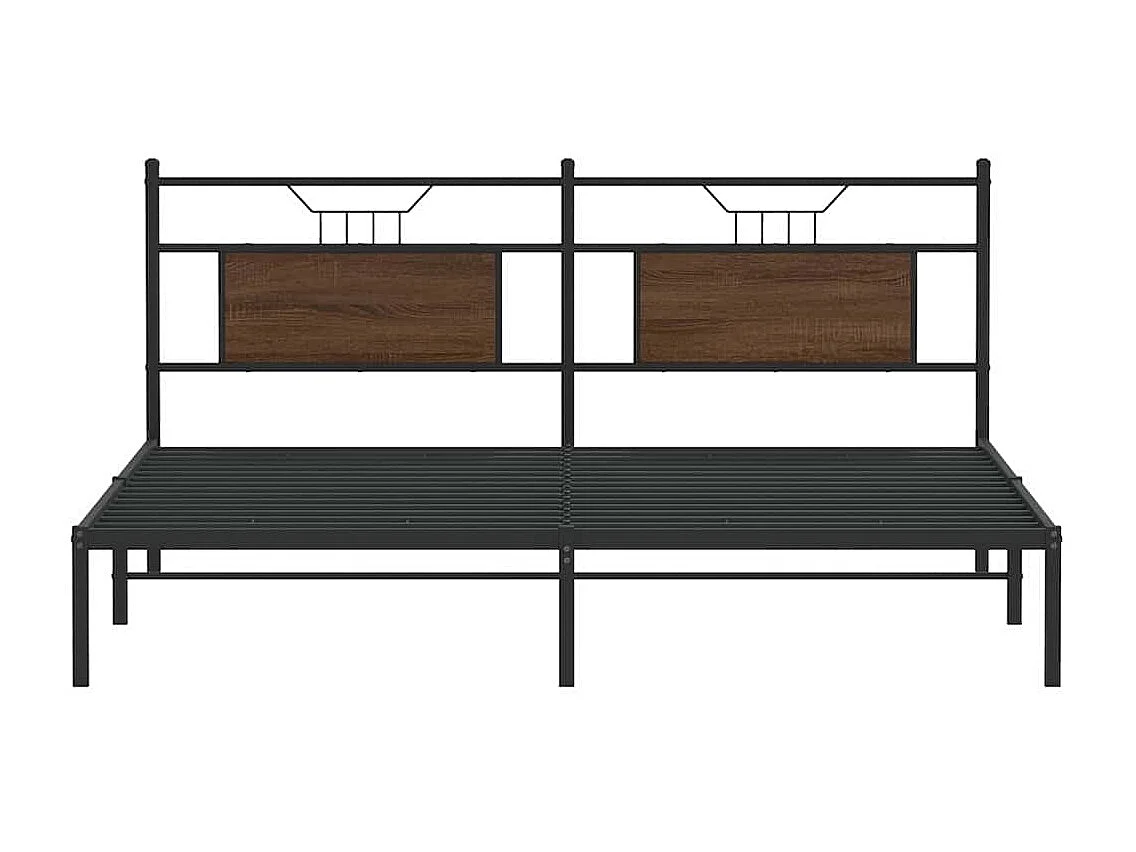 Cadre de lit sans matelas chêne marron 183x213 cm