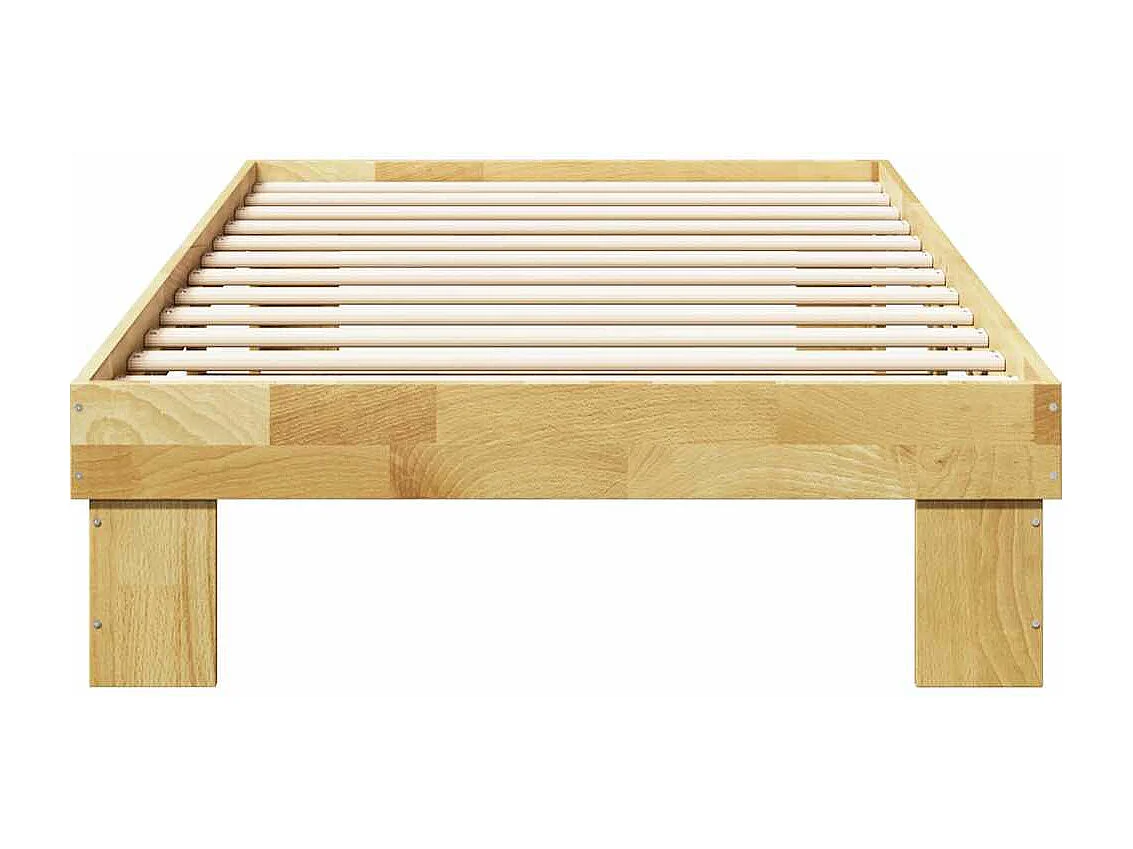 Estructura de cama sin colchón 100x200 cm madera maciza roble
