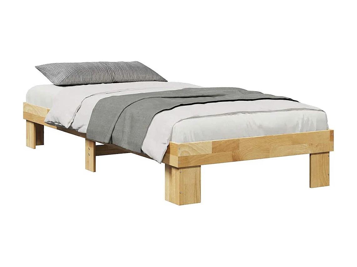Estrutura de cama sem colchão 100x200 cm madeira de carvalho