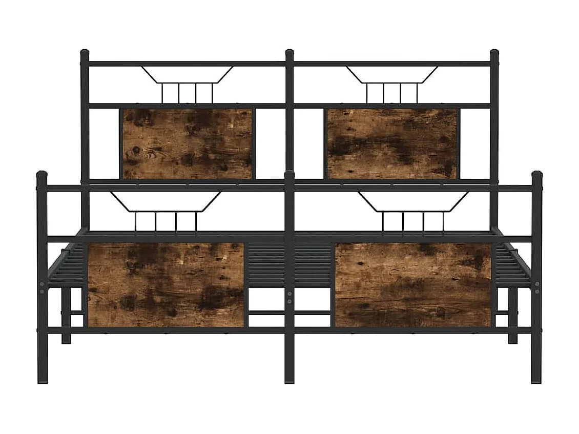 Bedframe zonder matras hout gerookt eikenkleurig 150x200 cm
