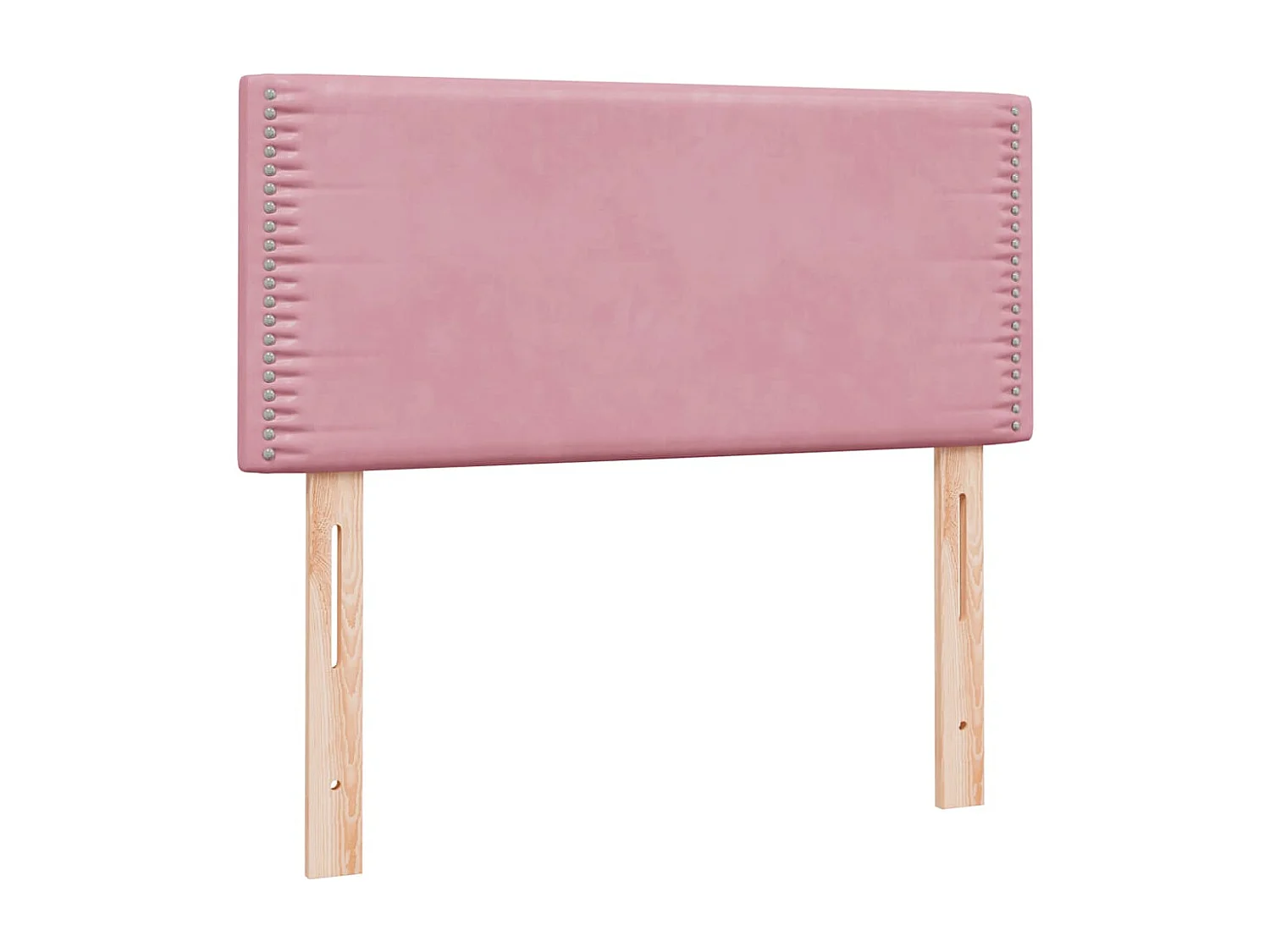 Boxspring met matras fluweel roze 100x220 cm