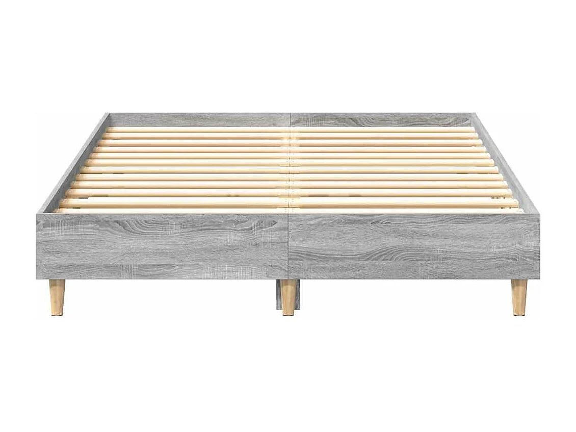 Cadre de lit sans matelas sonoma gris 120x200cm bois ingénierie
