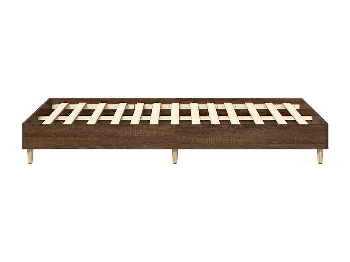 Cadre de lit sans matelas chêne marron 140x190 cm
