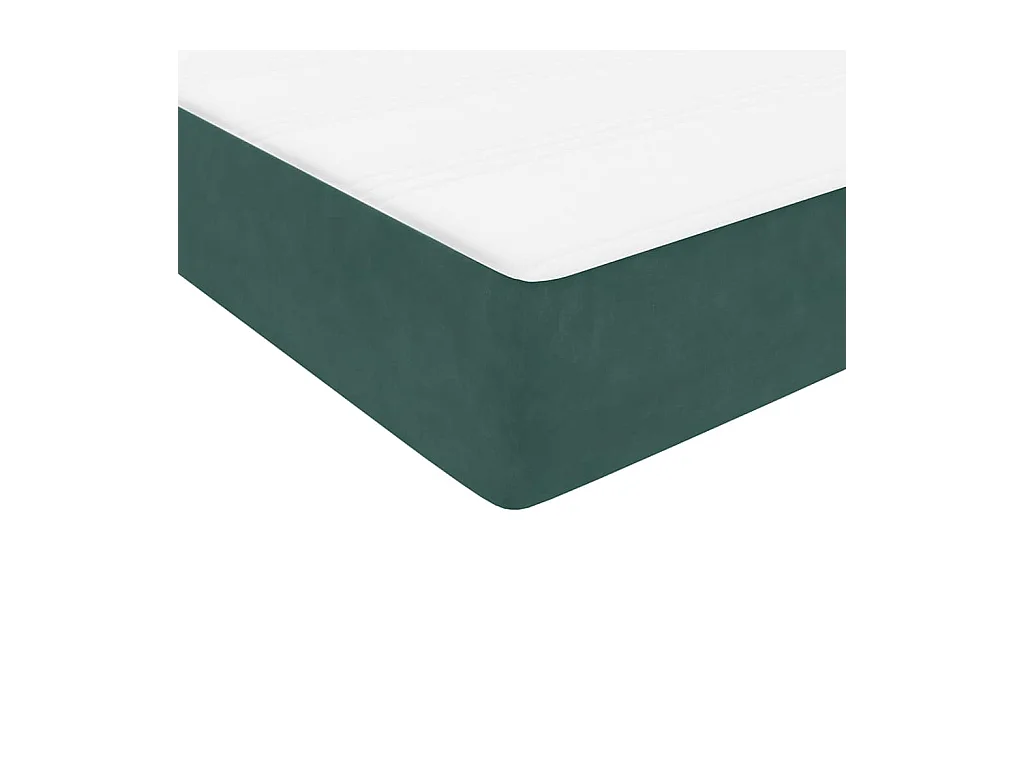 Sommier à lattes de lit et matelas vert foncé 80x220 cm velours