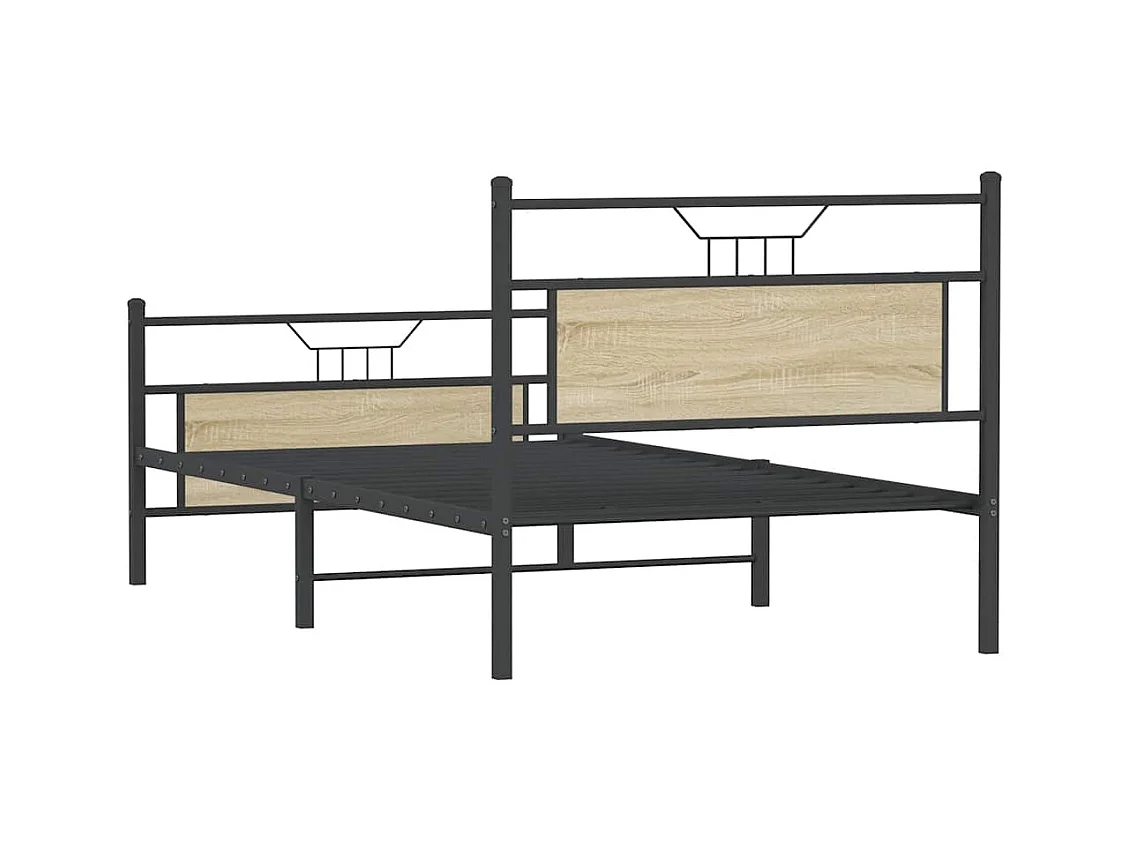 Cadre de lit sans matelas chêne sonoma 100x200 cm