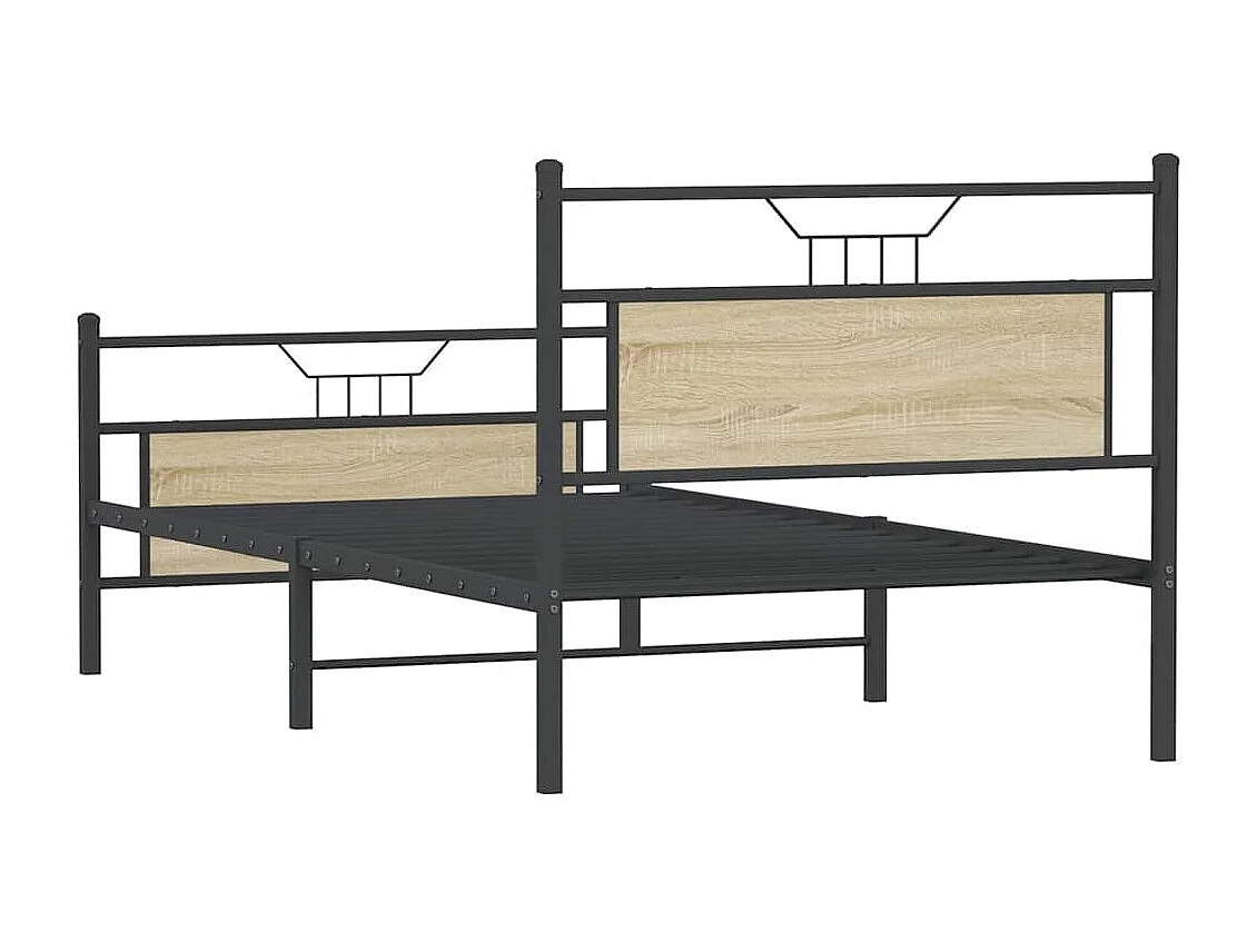 Estructura de cama sin colchón madera roble Sonoma 100x200 cm