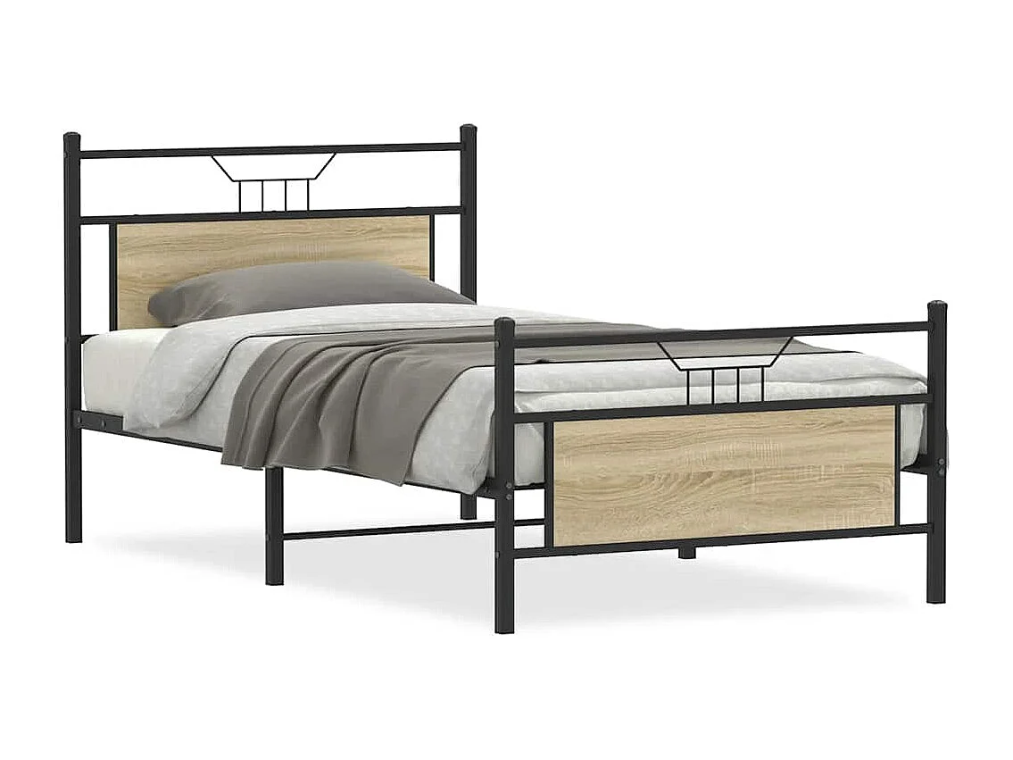 Bedframe zonder matras hout sonoma eikenkleurig 100x200 cm