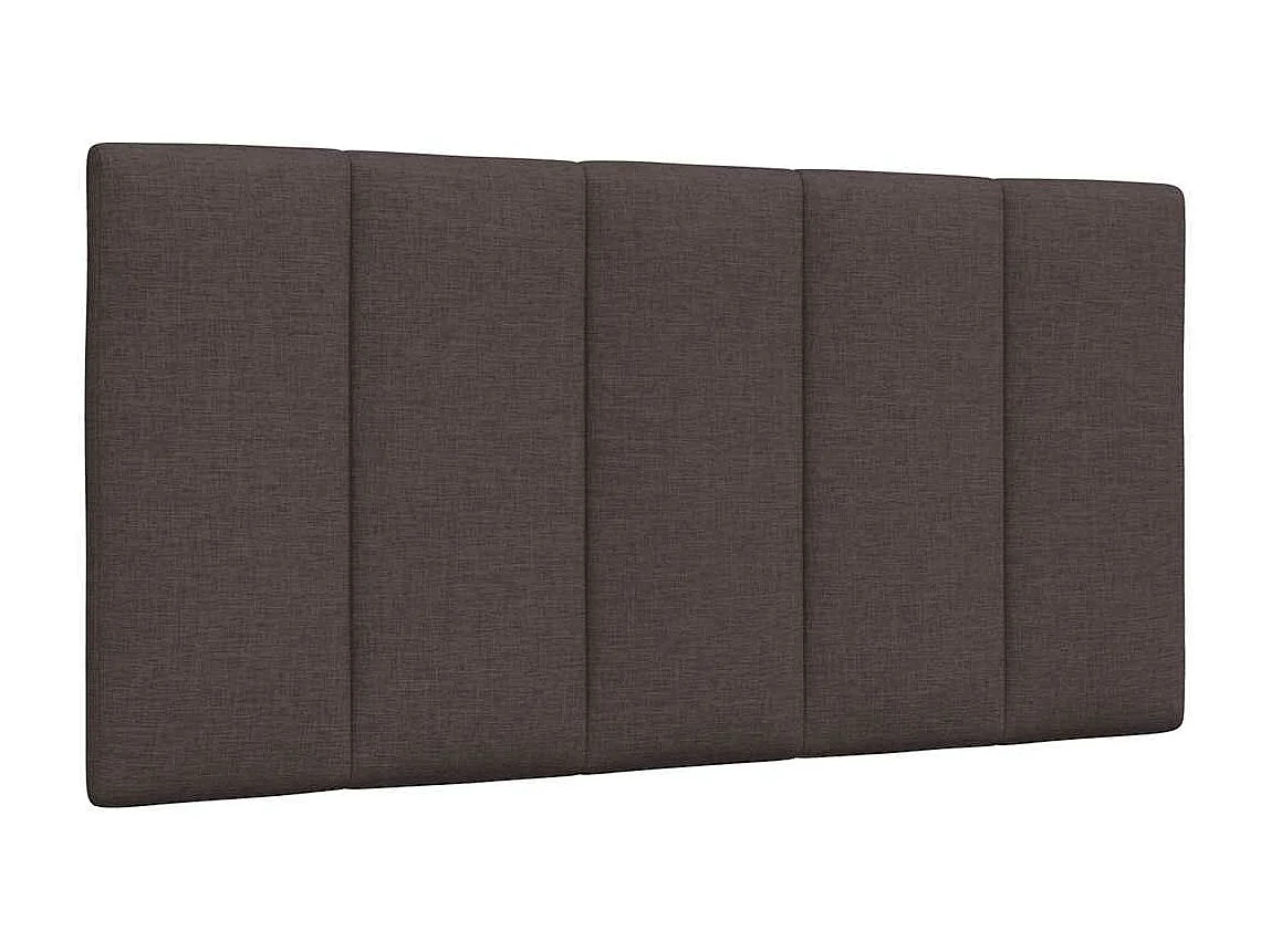 Bed met matras "Hanko" stof donkerbruin 100x200 cm