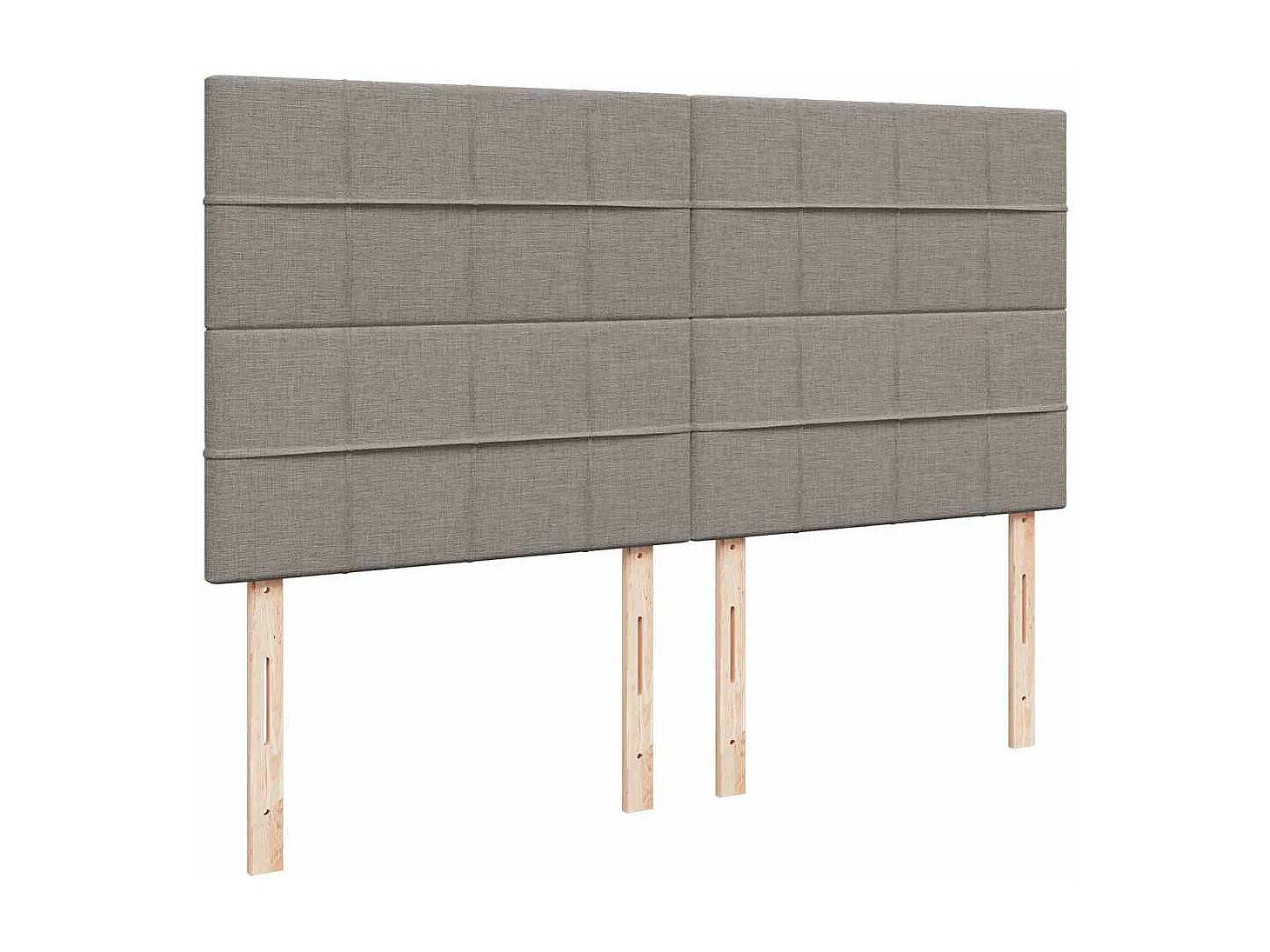 Cadre de lit ottoman avec matelas taupe 180x200 cm tissu