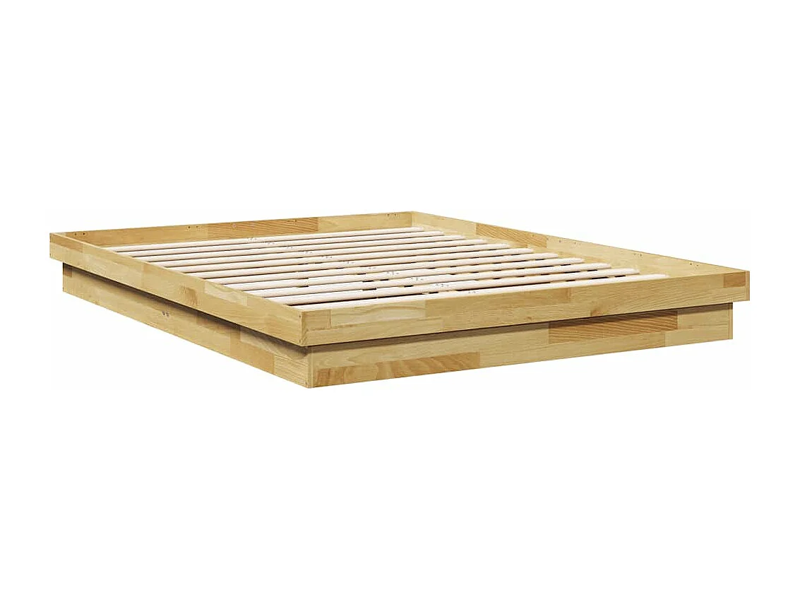 Bedframe zonder matras 150x200 cm massief hout eiken