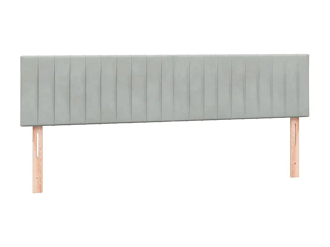 Sommier à lattes de lit et matelas gris clair 180x220cm velours