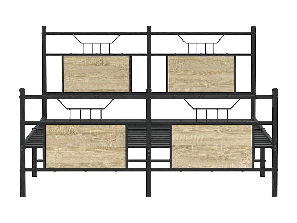 Cadre de lit sans matelas chêne sonoma 140x200 cm