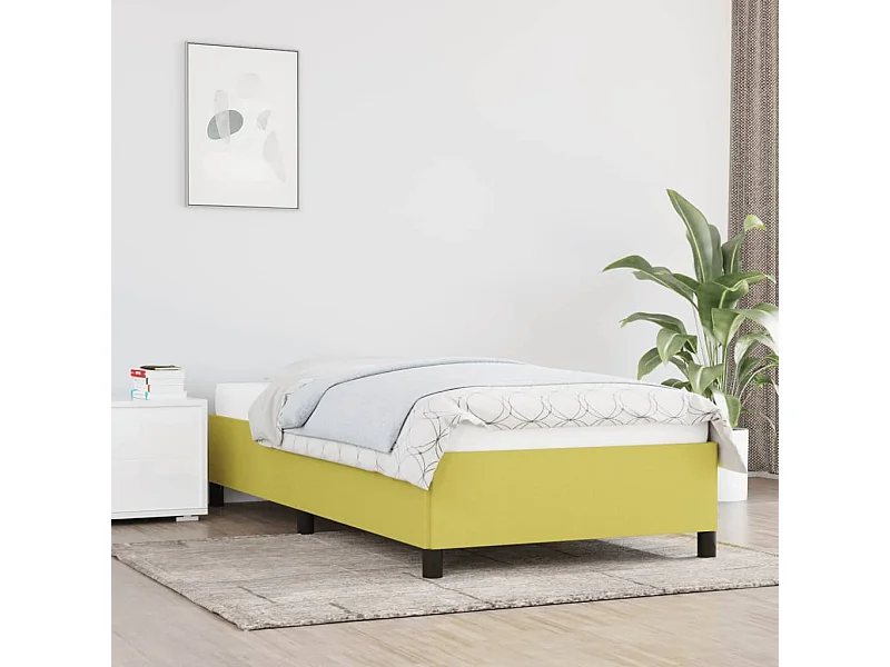 Bedframe stof groen 90x190 cm