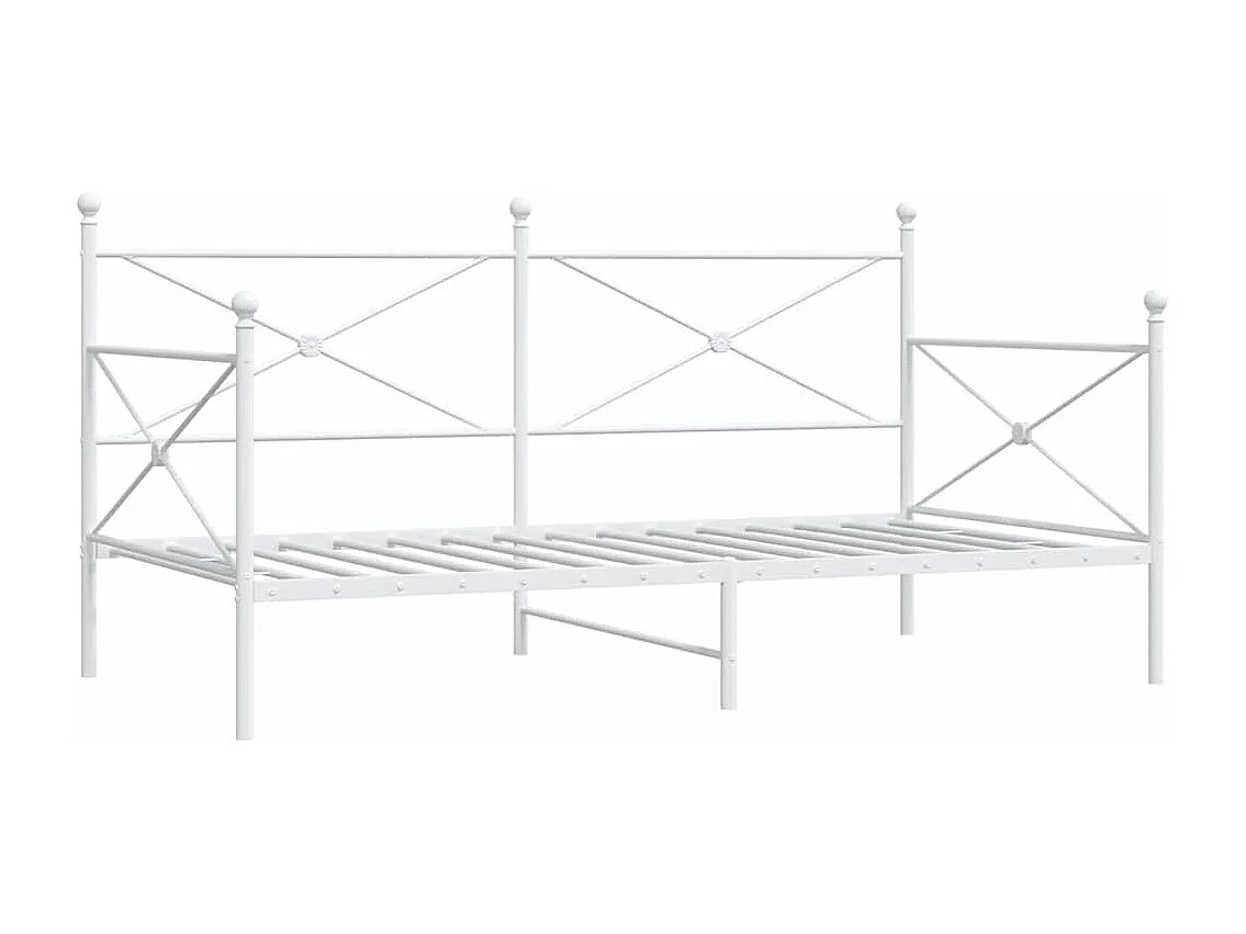 Slaapbank zonder matras 107x203 cm staal wit