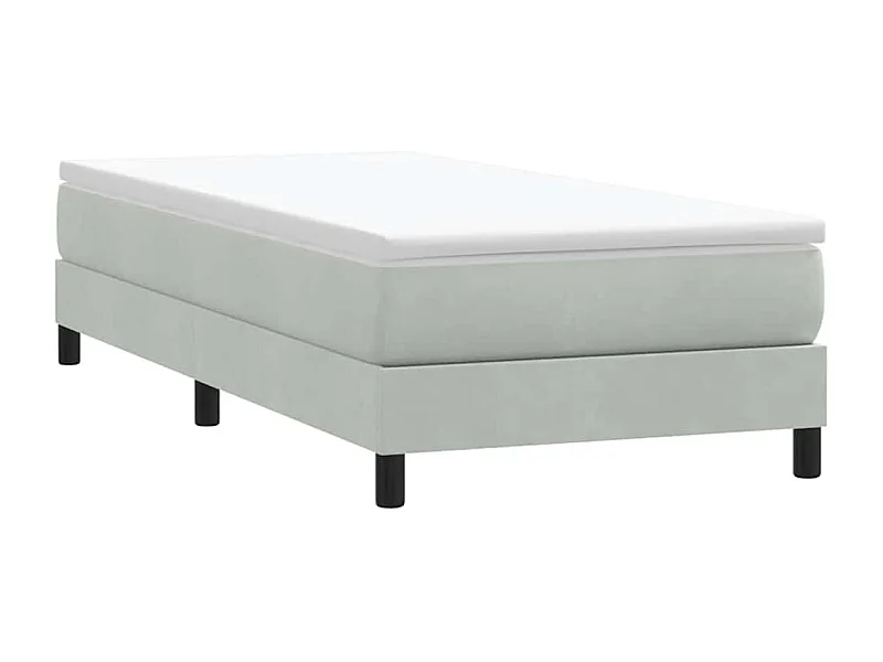 Boxspringbed zonder matras 80x210 cm fluweel lichtgrijs