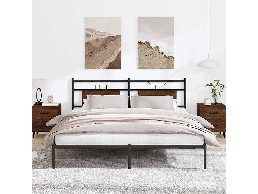 Cadre de lit sans matelas chêne marron 160x200 cm