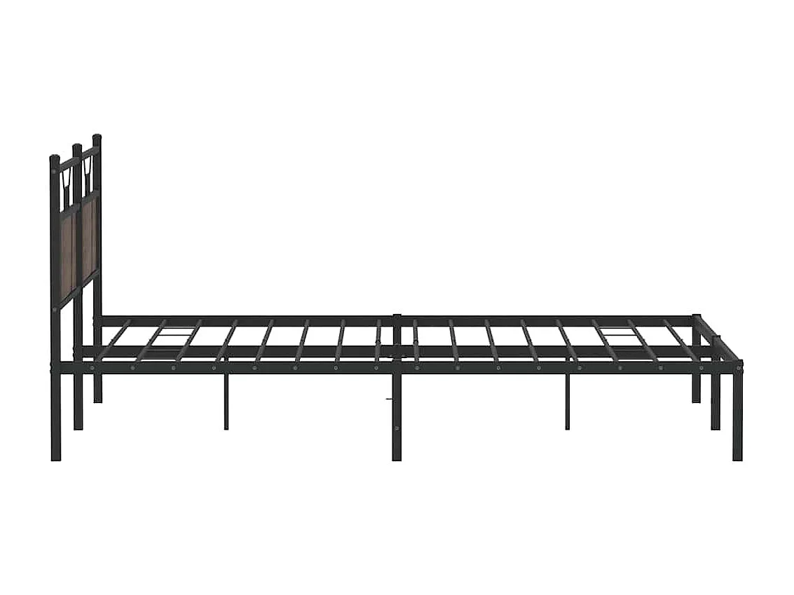 Cadre de lit sans matelas chêne marron 160x200 cm