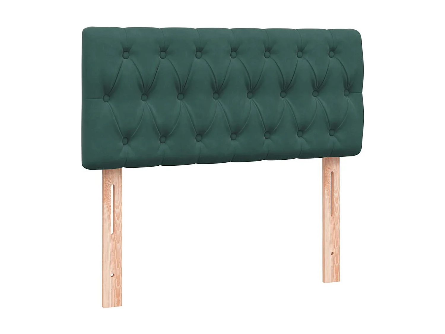 Cama com molas/colchão 100x210 cm veludo verde-escuro