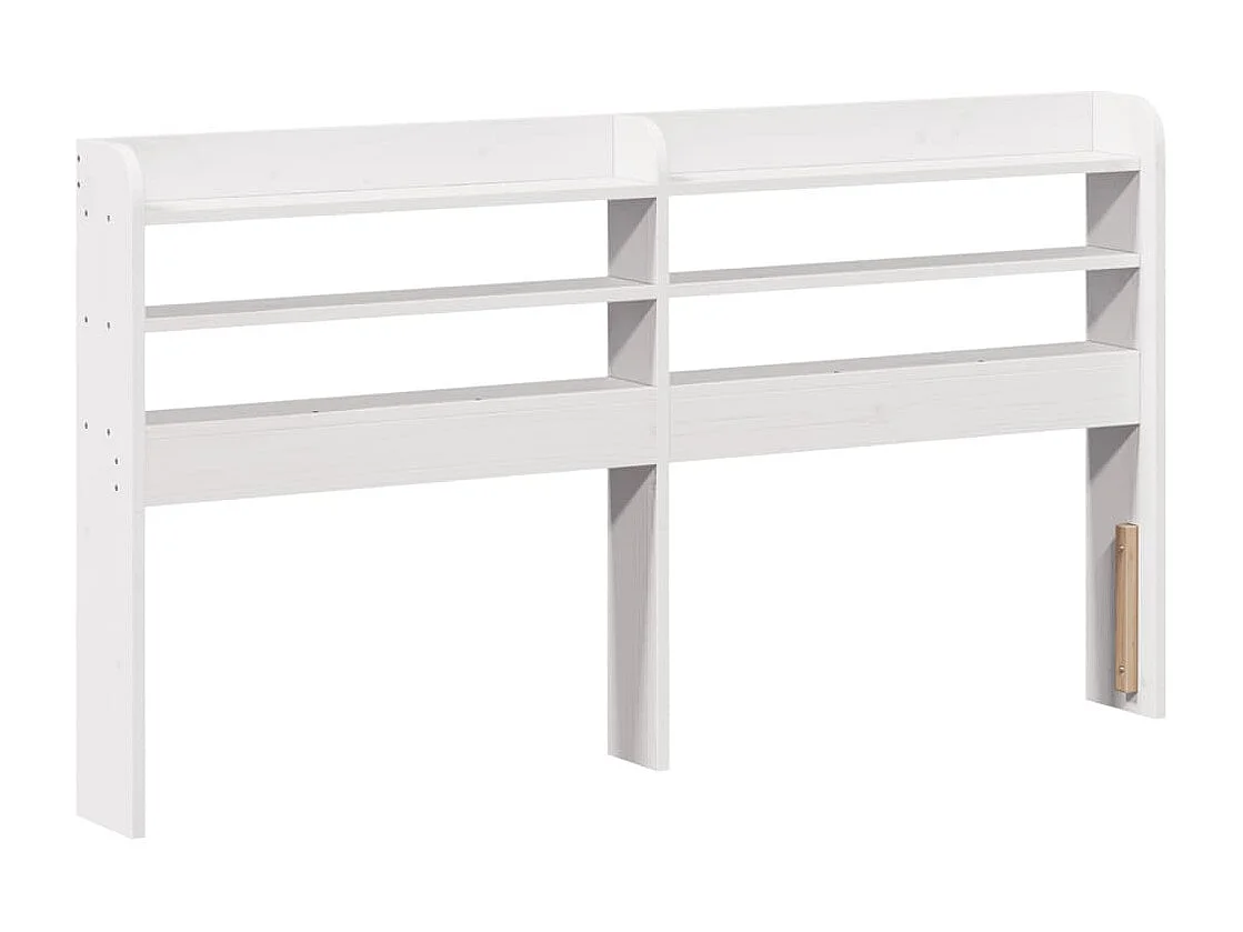 Cadre de lit et tête de lit sans matelas blanc 135x190 cm