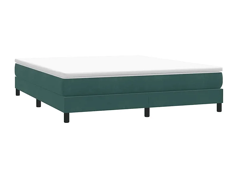 Boxspring zonder matras fluweel donkergroen 180x210 cm