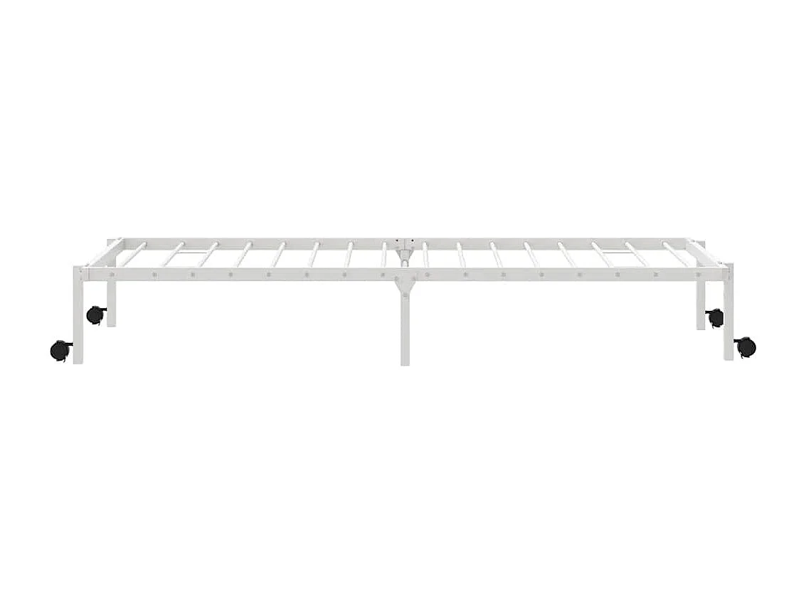 Bedframe zonder matras opvouwbaar 100x200 cm staal wit