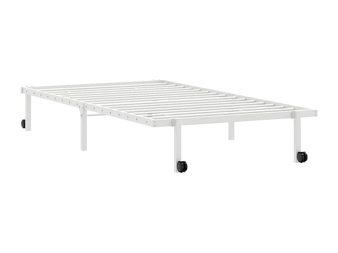 Estrutura de cama sem colchão Dobrável 100x200 cm aço branco