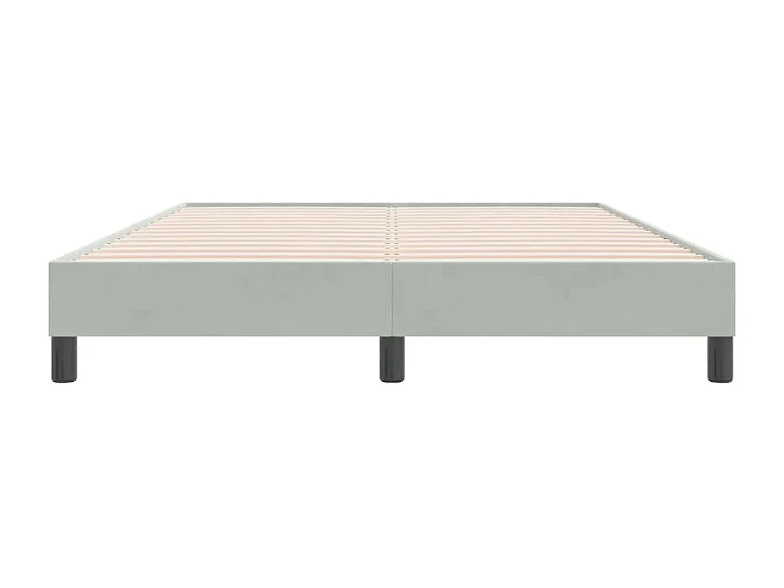 Estrutura de cama sem colchão 160x220 cm veludo cinzento-claro
