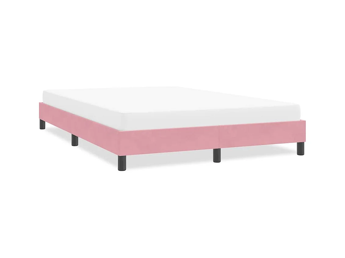 Bedframe zonder matras 140x220 cm fluweel roze