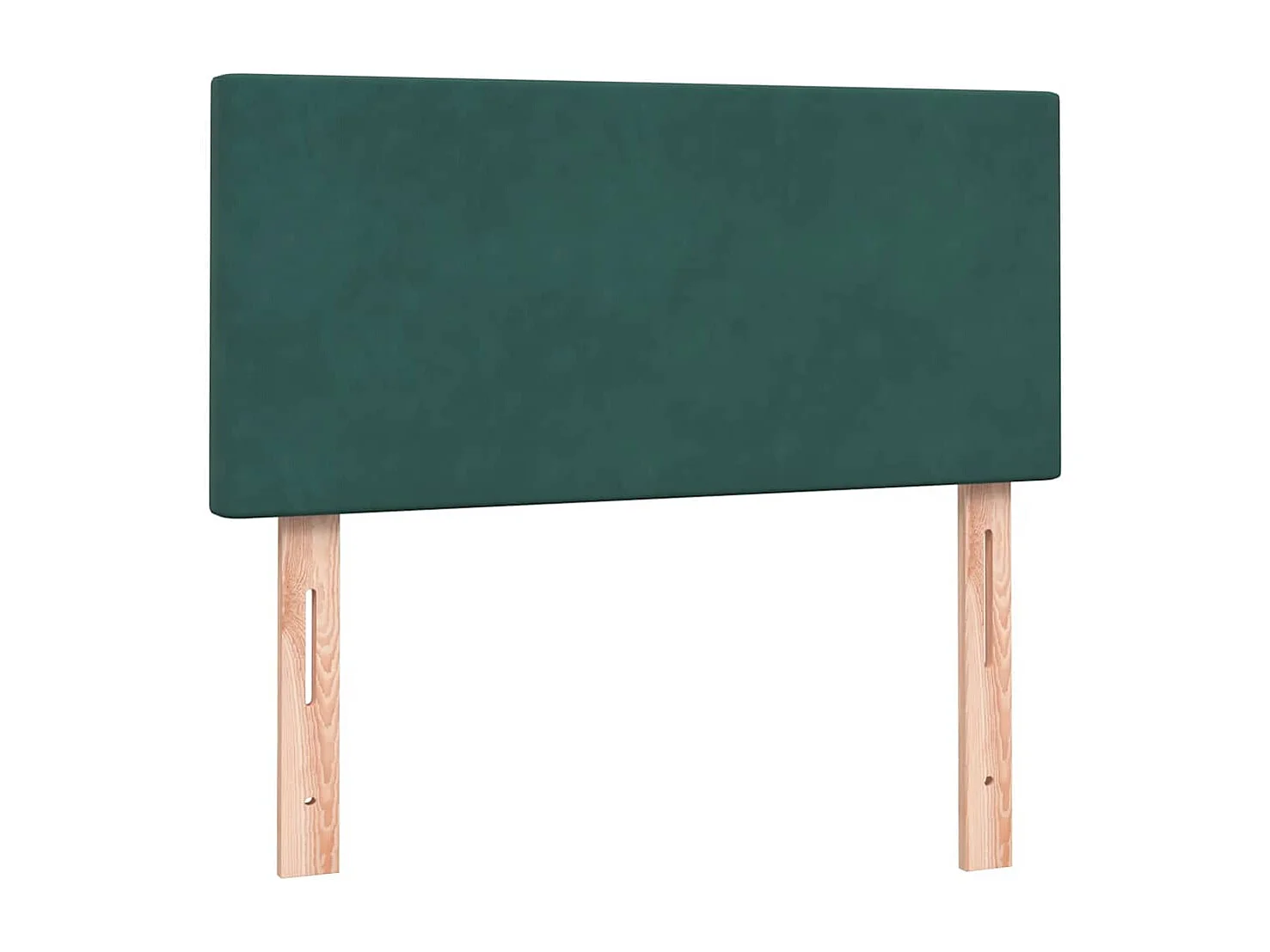 Cama box spring con colchón terciopelo verde oscuro 100x210 cm