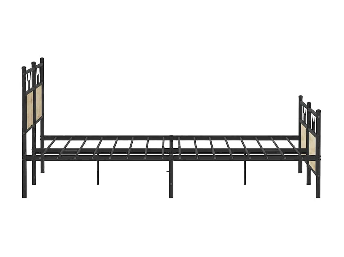 Bedframe zonder matras metaal sonoma eikenkleurig 180x200 cm