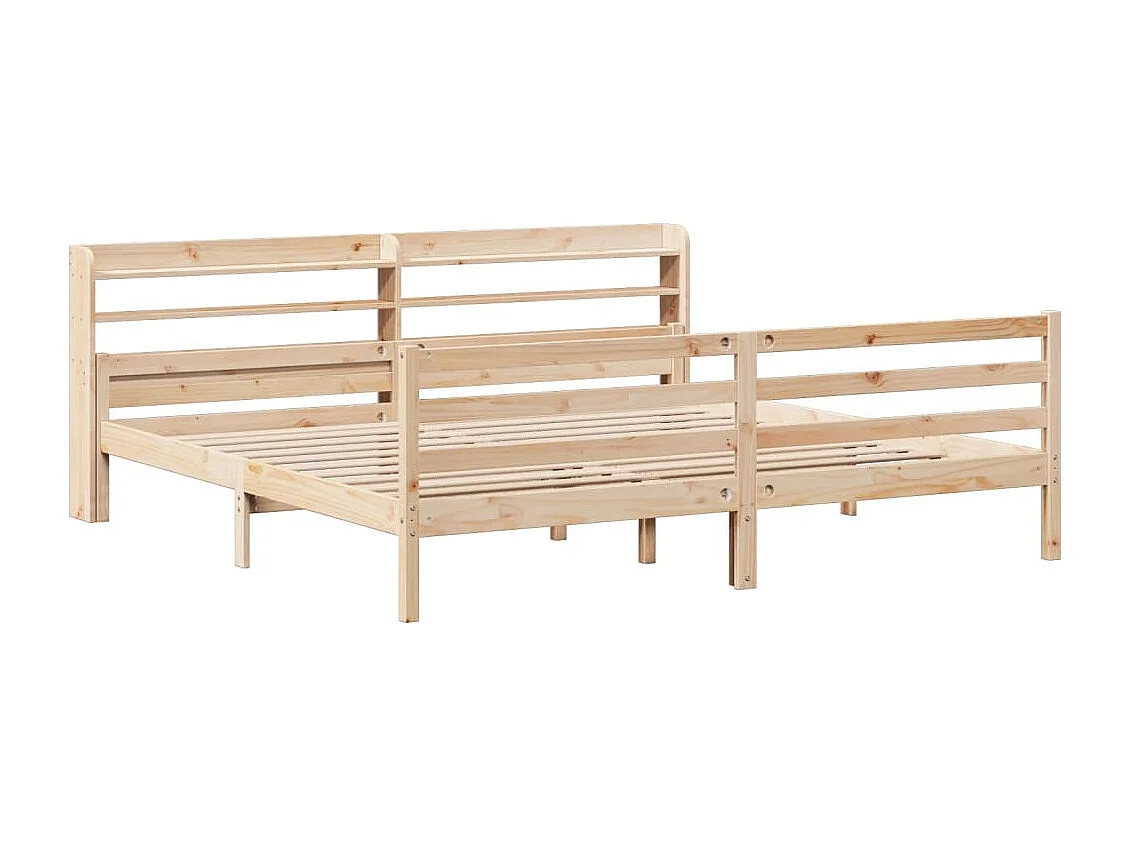 Cadre de lit avec tête de lit sans matelas 200x200 cm