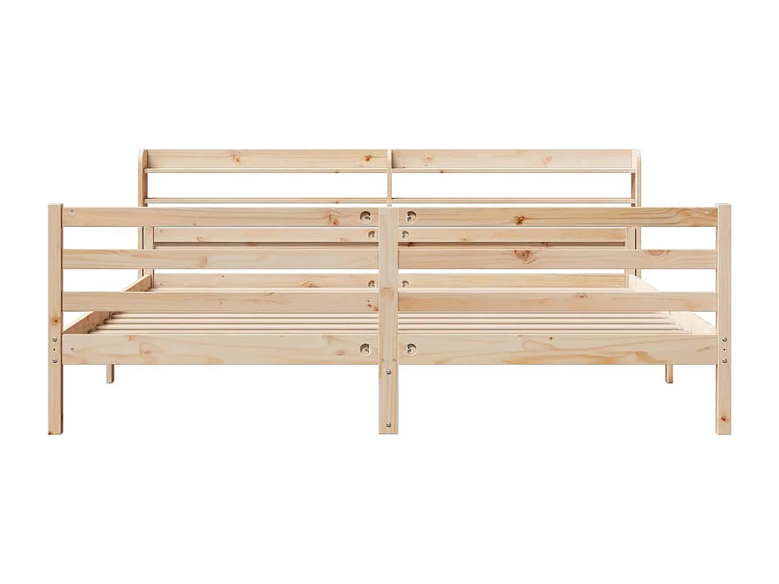 Cadre de lit avec tête de lit sans matelas 200x200 cm