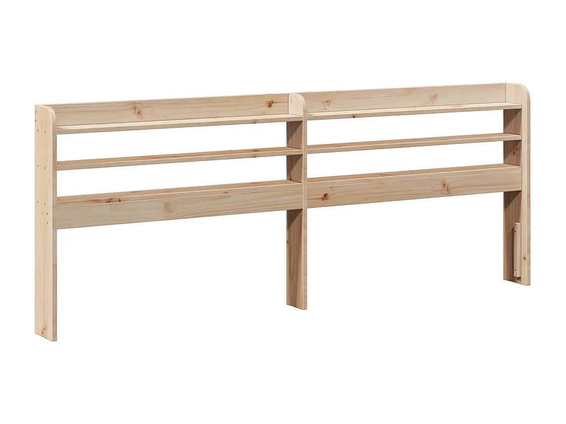 Bedframe met hoofdbord massief grenenhout 200x200 cm