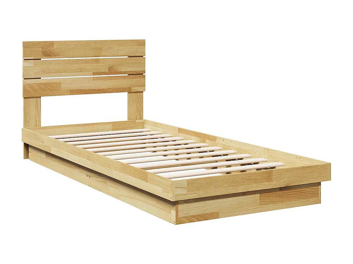 Estructura de cama con cabecero sin colchón 90x190 cm