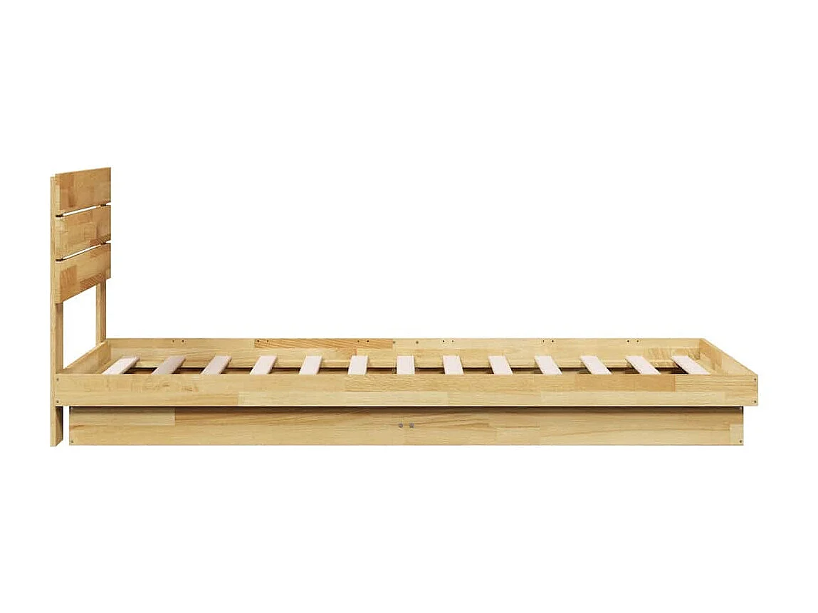 Estructura de cama con cabecero sin colchón 90x190 cm