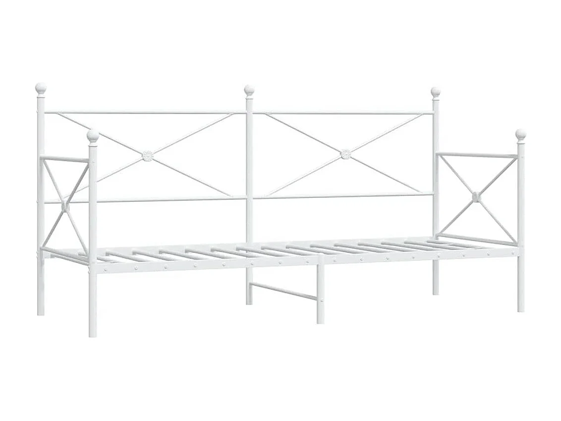 Lit de repos sans matelas blanc 80x200 cm acier