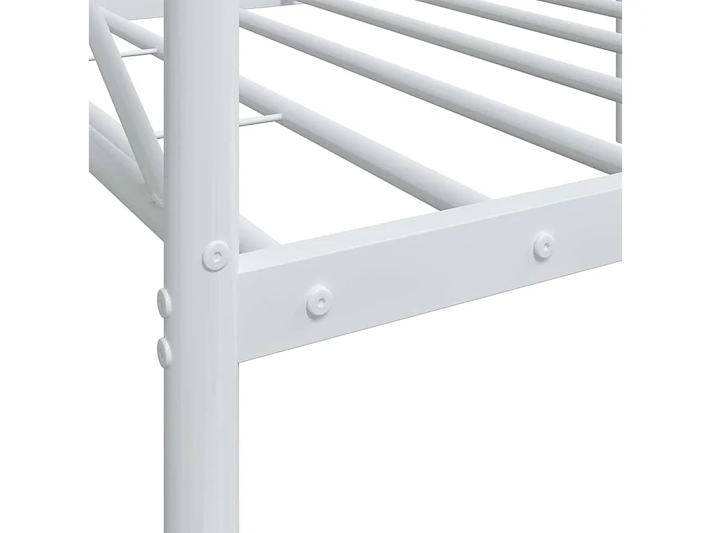 Lit de repos sans matelas blanc 80x200 cm acier