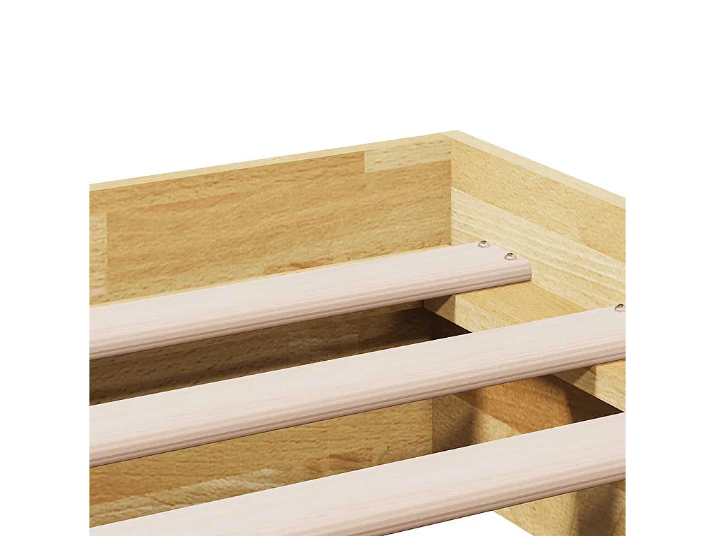 Estructura de cama sin colchón 180x200 cm madera maciza roble