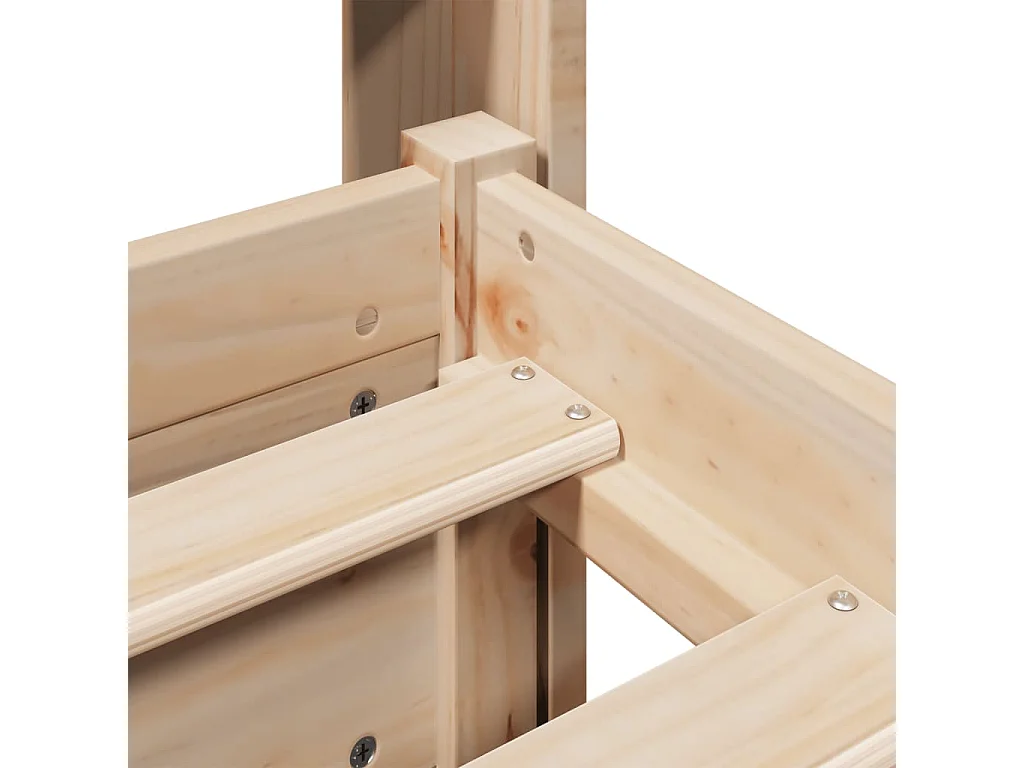 Estructura de cama con cabecero madera maciza pino 120x200 cm